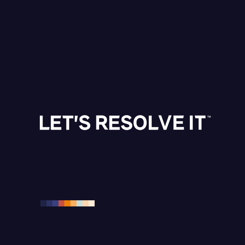LETS RESOLVE IT TM - Cuadrado SOLO Blue